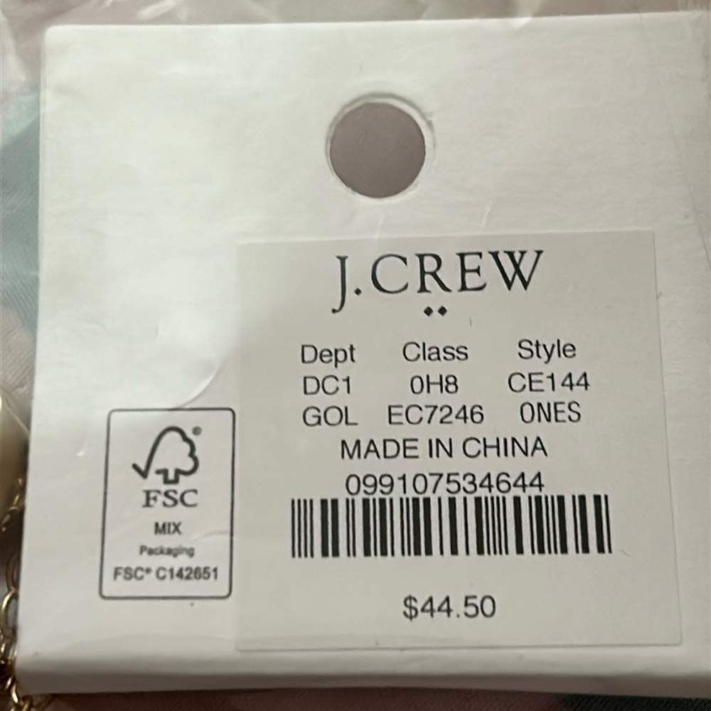 NWT J. Crew Pavé puffy heart pendant necklace in gold - Picture 3 of 3
